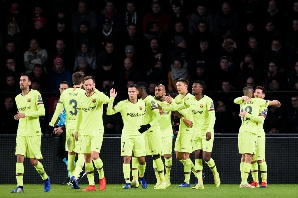 巴塞罗那不敌强敌,出线悬念重重 巴塞罗那不敌强敌,出线悬念重重