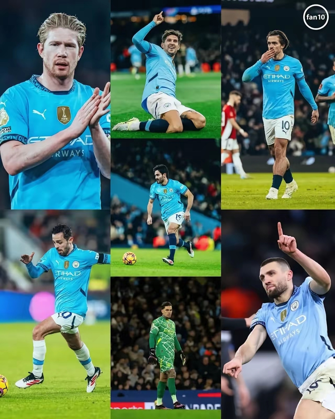 曼城中场组织紧凑，一波连胜向前进